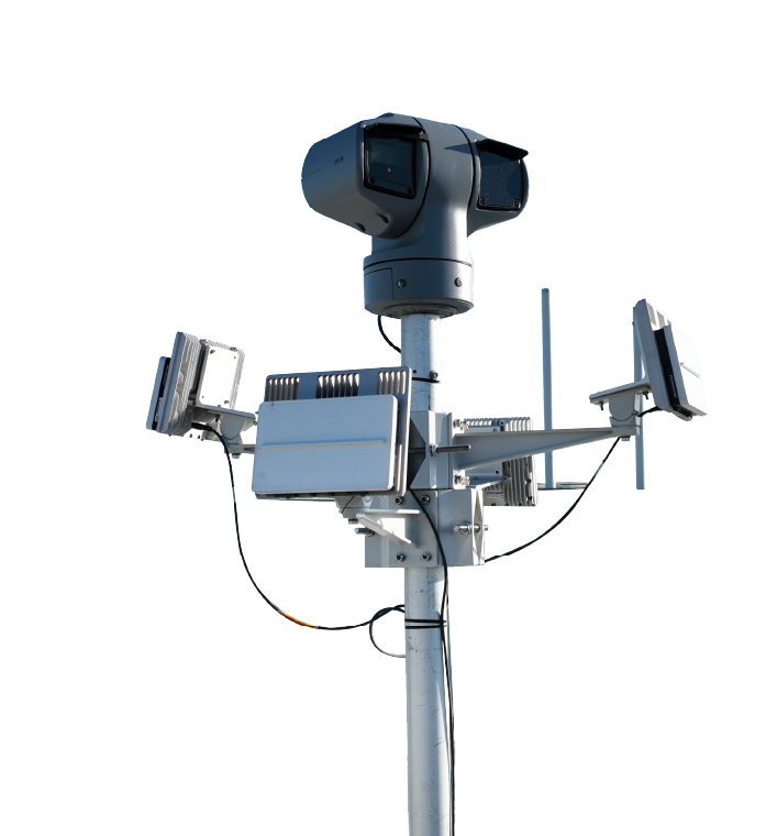 Radar unit paired with a visual verification camera