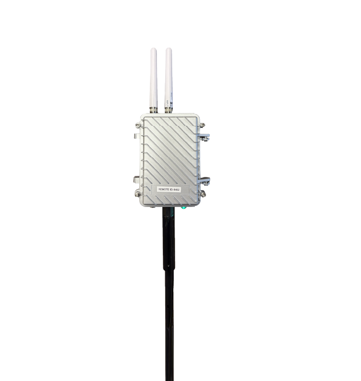 Remote ID compliance sensor mounted on a pole